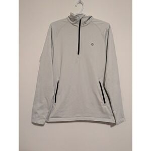 THOUSAND MILES Pullover Sweater Men's Small All Day 1/4 Zip Travel‎ Comfort Gray